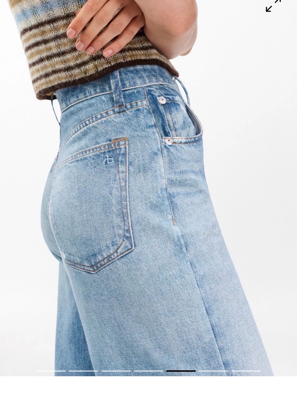 Rag and Bone Miramar Light Blue Wide-Leg Women’s Jeans - Picture 3 of 11